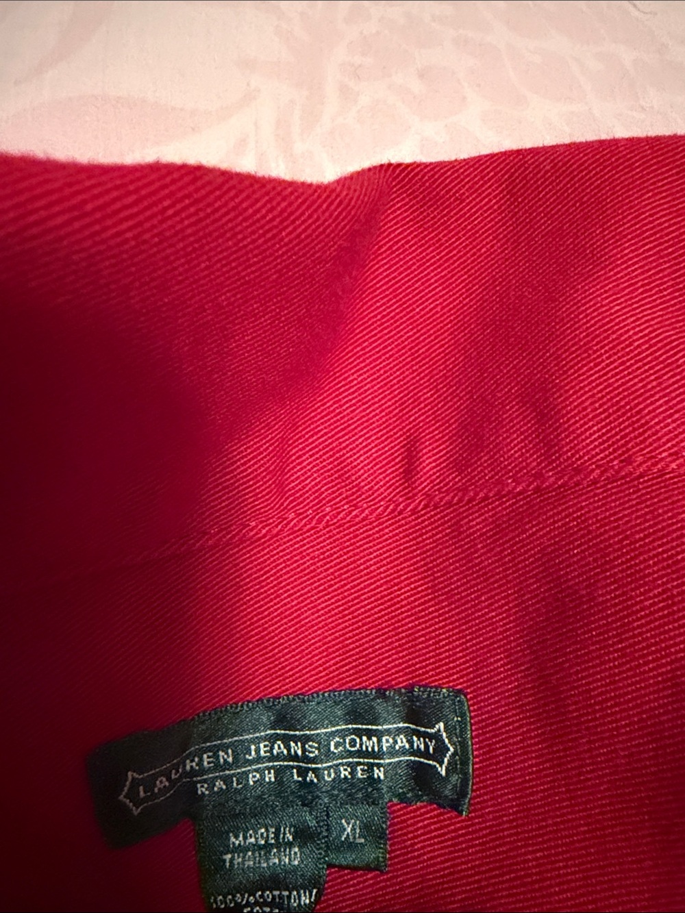 Womens red denim Jacket - Picture 6 of 6
